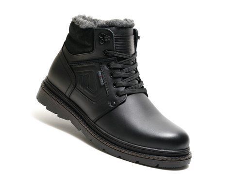 Черевики чоловічі шкіряні Alaska Black DS-800 фото